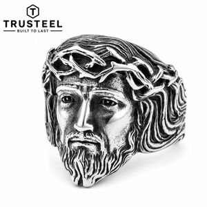 316L Stainless Steel Jesus Christ Ring Crown of Thorns Christian Men’s size 11